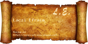 Laczi Efraim névjegykártya